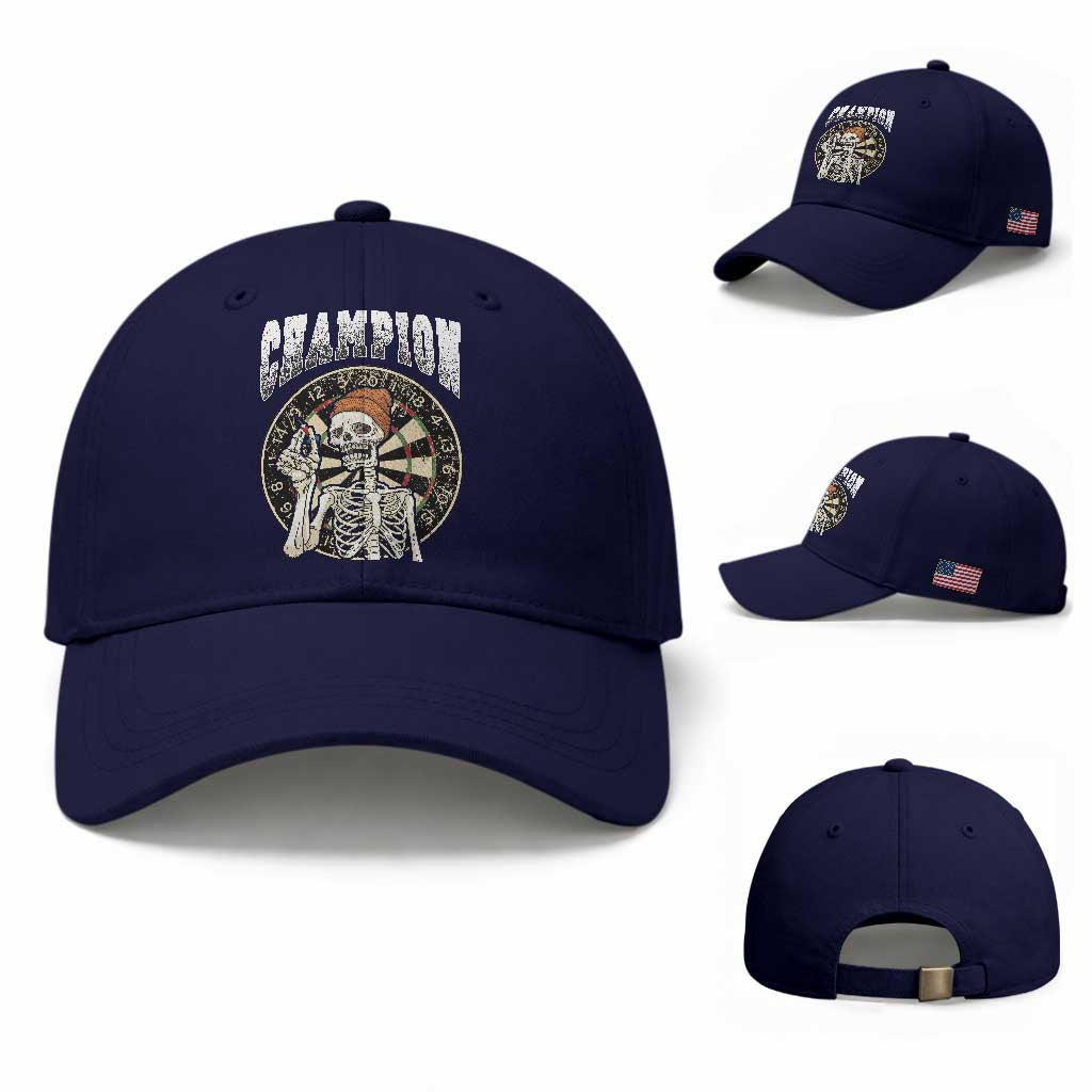 Gothic Skull Dart Master Baseball Cap Funny Skeleton Dartboard Champion Gift