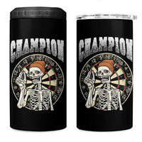 Gothic Skull Dart Master 4 in 1 Can Cooler Tumbler Funny Skeleton Dartboard Champion Gift - Wonder Print Shop