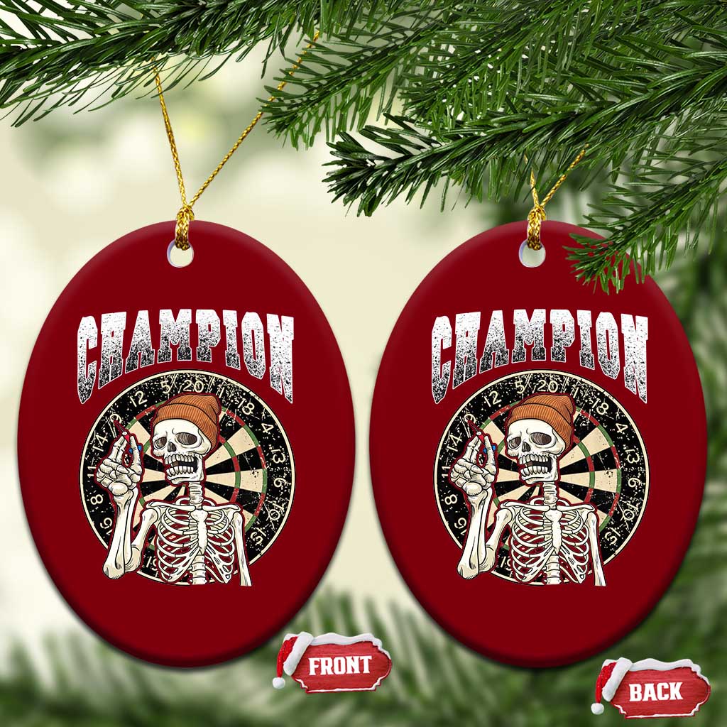 Gothic Skull Dart Master Ceramic Ornament Funny Skeleton Dartboard Champion Gift - Wonder Print Shop