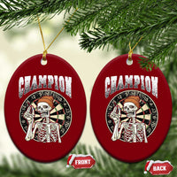 Gothic Skull Dart Master Ceramic Ornament Funny Skeleton Dartboard Champion Gift - Wonder Print Shop
