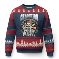 Gothic Skull Dart Master Ugly Christmas Sweater Funny Skeleton Dartboard Champion Gift - Wonder Print Shop