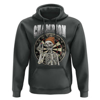 Gothic Skull Dart Master Hoodie Funny Skeleton Dartboard Champion Gift - Wonder Print Shop