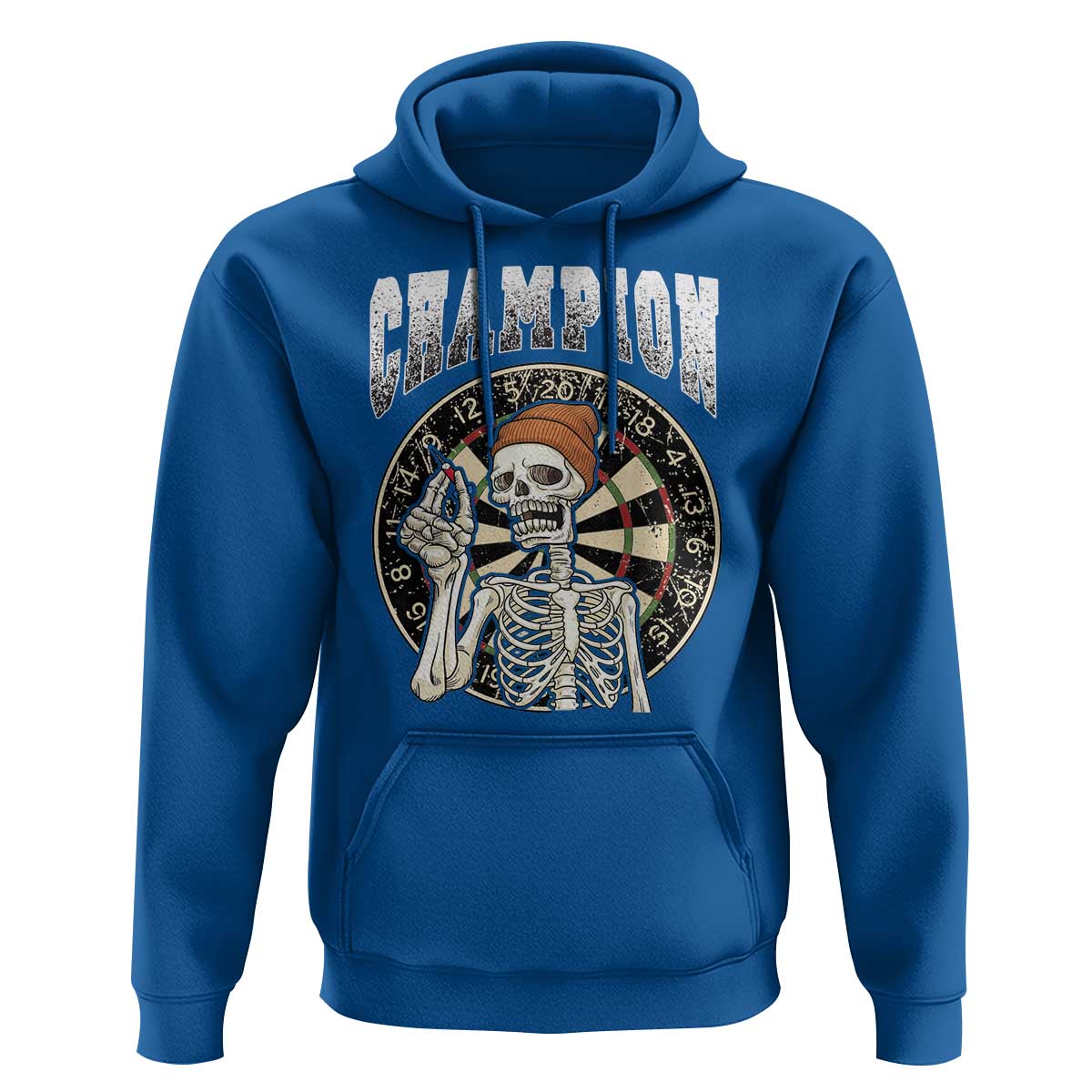 Gothic Skull Dart Master Hoodie Funny Skeleton Dartboard Champion Gift - Wonder Print Shop