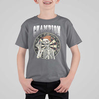 Gothic Skull Dart Master T Shirt For Kid Funny Skeleton Dartboard Champion Gift - Wonder Print Shop