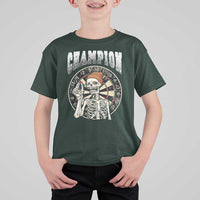 Gothic Skull Dart Master T Shirt For Kid Funny Skeleton Dartboard Champion Gift - Wonder Print Shop