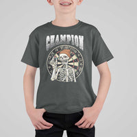 Gothic Skull Dart Master T Shirt For Kid Funny Skeleton Dartboard Champion Gift - Wonder Print Shop