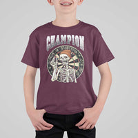 Gothic Skull Dart Master T Shirt For Kid Funny Skeleton Dartboard Champion Gift - Wonder Print Shop