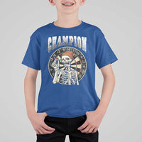 Gothic Skull Dart Master T Shirt For Kid Funny Skeleton Dartboard Champion Gift - Wonder Print Shop
