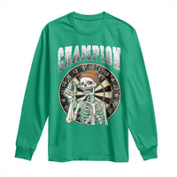 Gothic Skull Dart Master Long Sleeve Shirt Funny Skeleton Dartboard Champion Gift - Wonder Print Shop