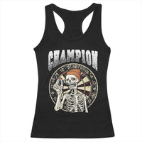 Gothic Skull Dart Master Racerback Tank Top Funny Skeleton Dartboard Champion Gift - Wonder Print Shop