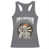 Gothic Skull Dart Master Racerback Tank Top Funny Skeleton Dartboard Champion Gift - Wonder Print Shop