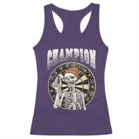 Gothic Skull Dart Master Racerback Tank Top Funny Skeleton Dartboard Champion Gift - Wonder Print Shop