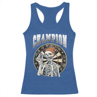 Gothic Skull Dart Master Racerback Tank Top Funny Skeleton Dartboard Champion Gift - Wonder Print Shop