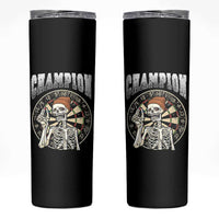 Gothic Skull Dart Master Skinny Tumbler Funny Skeleton Dartboard Champion Gift - Wonder Print Shop