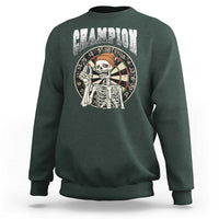 Gothic Skull Dart Master Sweatshirt Funny Skeleton Dartboard Champion Gift - Wonder Print Shop