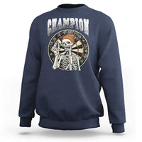 Gothic Skull Dart Master Sweatshirt Funny Skeleton Dartboard Champion Gift - Wonder Print Shop