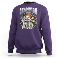 Gothic Skull Dart Master Sweatshirt Funny Skeleton Dartboard Champion Gift - Wonder Print Shop