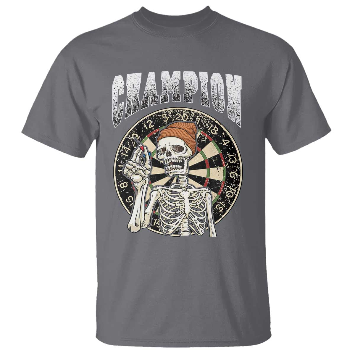 Gothic Skull Dart Master T Shirt Funny Skeleton Dartboard Champion Gift - Wonder Print Shop