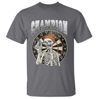 Gothic Skull Dart Master T Shirt Funny Skeleton Dartboard Champion Gift - Wonder Print Shop