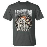 Gothic Skull Dart Master T Shirt Funny Skeleton Dartboard Champion Gift - Wonder Print Shop