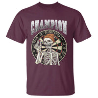 Gothic Skull Dart Master T Shirt Funny Skeleton Dartboard Champion Gift - Wonder Print Shop