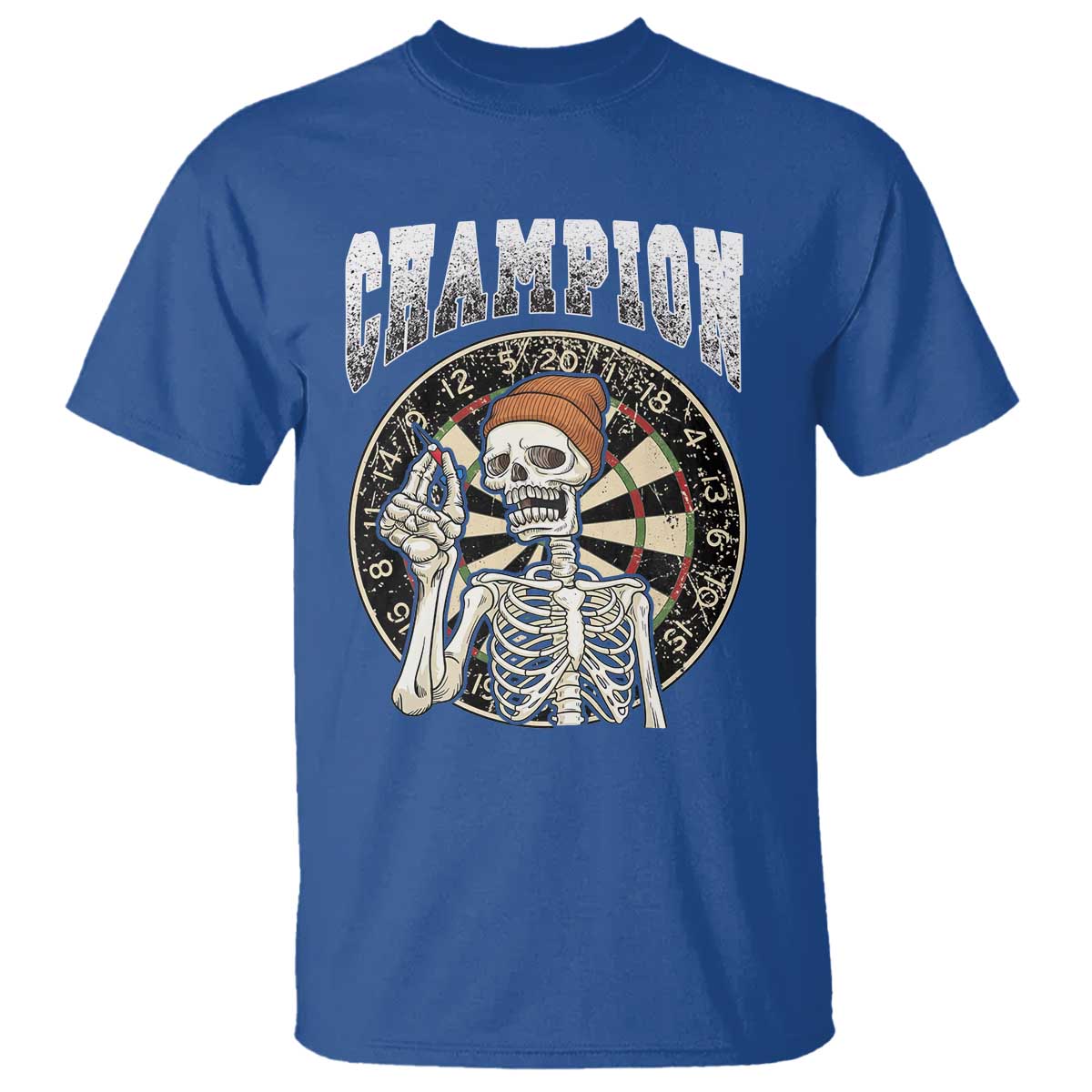 Gothic Skull Dart Master T Shirt Funny Skeleton Dartboard Champion Gift - Wonder Print Shop