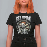 Gothic Skull Dart Master T Shirt For Women Funny Skeleton Dartboard Champion Gift - Wonder Print Shop