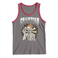 Gothic Skull Dart Master Tank Top Funny Skeleton Dartboard Champion Gift - Wonder Print Shop