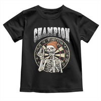 Gothic Skull Dart Master Toddler T Shirt Funny Skeleton Dartboard Champion Gift - Wonder Print Shop