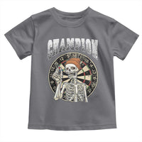 Gothic Skull Dart Master Toddler T Shirt Funny Skeleton Dartboard Champion Gift - Wonder Print Shop