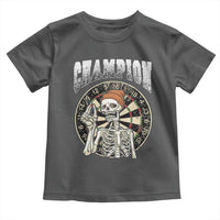 Gothic Skull Dart Master Toddler T Shirt Funny Skeleton Dartboard Champion Gift - Wonder Print Shop