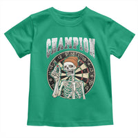 Gothic Skull Dart Master Toddler T Shirt Funny Skeleton Dartboard Champion Gift - Wonder Print Shop