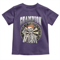 Gothic Skull Dart Master Toddler T Shirt Funny Skeleton Dartboard Champion Gift - Wonder Print Shop