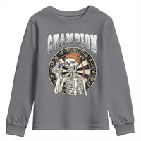 Gothic Skull Dart Master Youth Sweatshirt Funny Skeleton Dartboard Champion Gift - Wonder Print Shop