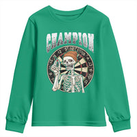 Gothic Skull Dart Master Youth Sweatshirt Funny Skeleton Dartboard Champion Gift - Wonder Print Shop
