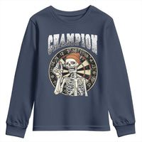 Gothic Skull Dart Master Youth Sweatshirt Funny Skeleton Dartboard Champion Gift - Wonder Print Shop