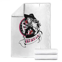 Funny Crazy Darts Lady Throw Blanket Coolest Girls Play Darts - Wonder Print Shop