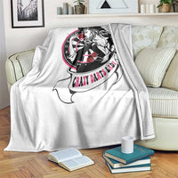 Funny Crazy Darts Lady Throw Blanket Coolest Girls Play Darts - Wonder Print Shop