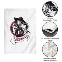 Funny Crazy Darts Lady Garden Flag Coolest Girls Play Darts - Wonder Print Shop