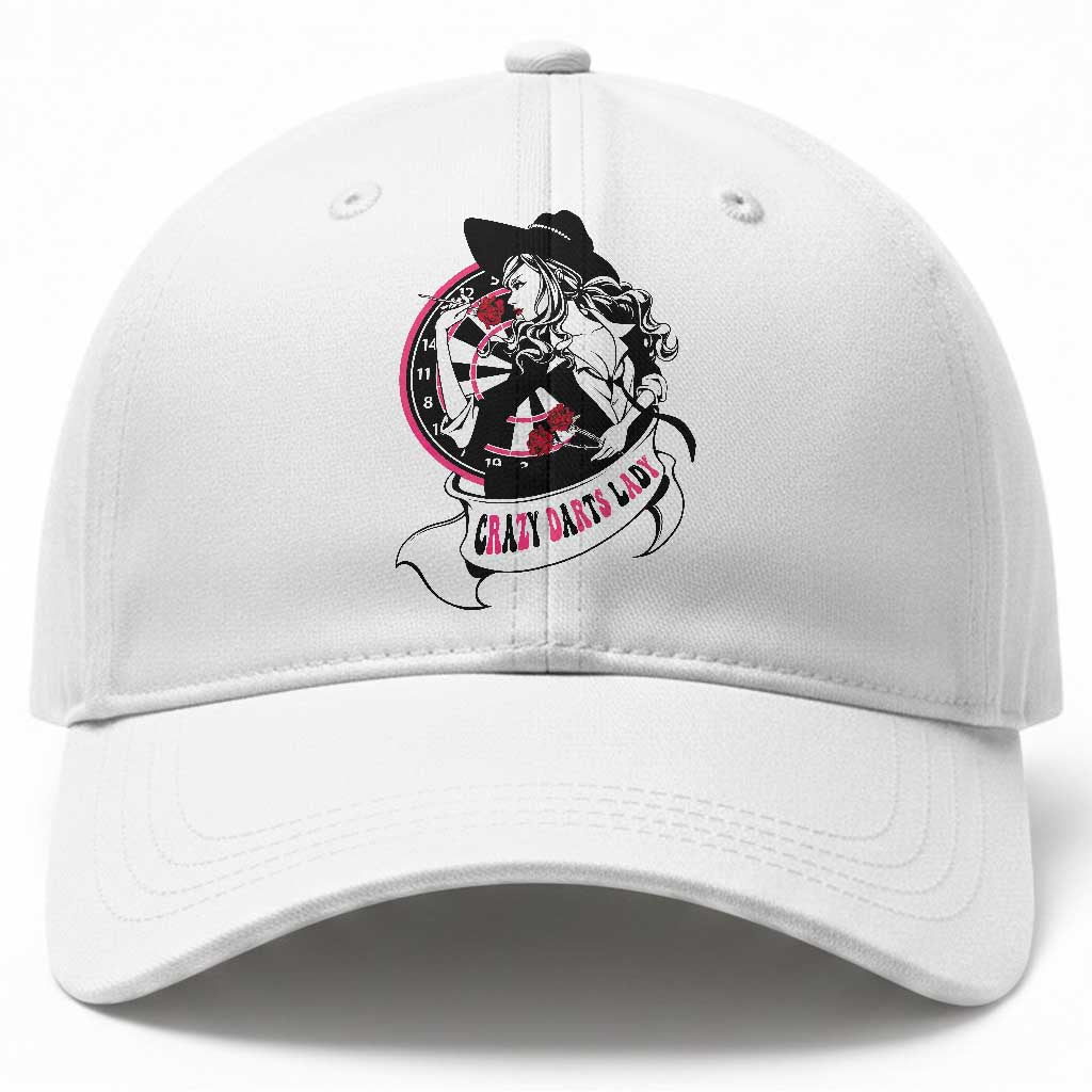 Funny Crazy Darts Lady Baseball Cap Coolest Girls Play Darts