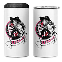 Funny Crazy Darts Lady 4 in 1 Can Cooler Tumbler Coolest Girls Play Darts - Wonder Print Shop