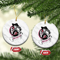 Funny Crazy Darts Lady Ceramic Ornament Coolest Girls Play Darts - Wonder Print Shop