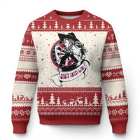 Funny Crazy Darts Lady Ugly Christmas Sweater Coolest Girls Play Darts - Wonder Print Shop