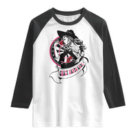 Funny Crazy Darts Lady Raglan Shirt Coolest Girls Play Darts - Wonder Print Shop