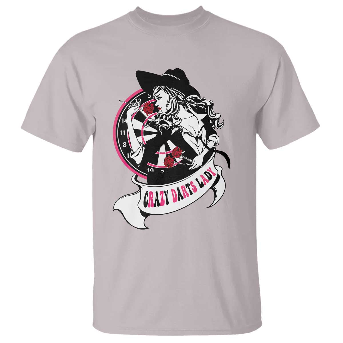 Funny Crazy Darts Lady T Shirt Coolest Girls Play Darts - Wonder Print Shop