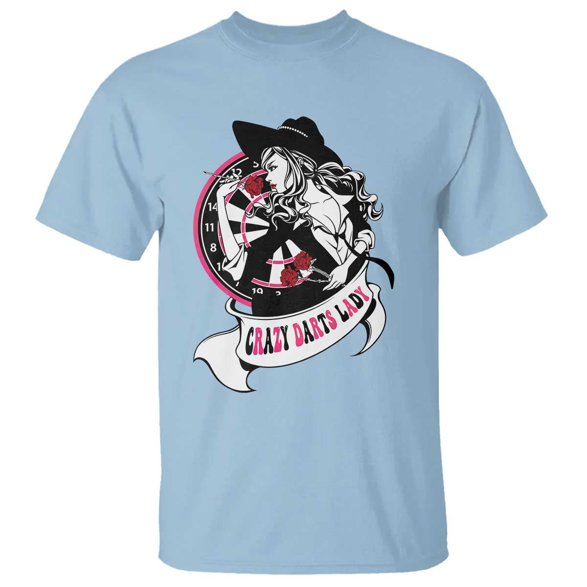 Funny Crazy Darts Lady T Shirt Coolest Girls Play Darts - Wonder Print Shop