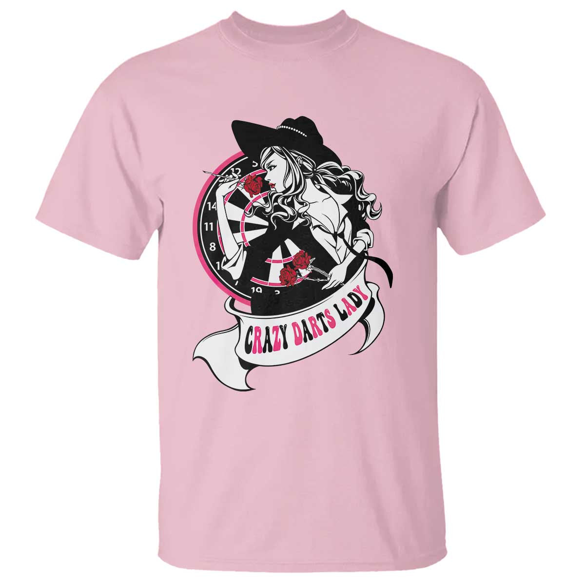 Funny Crazy Darts Lady T Shirt Coolest Girls Play Darts - Wonder Print Shop