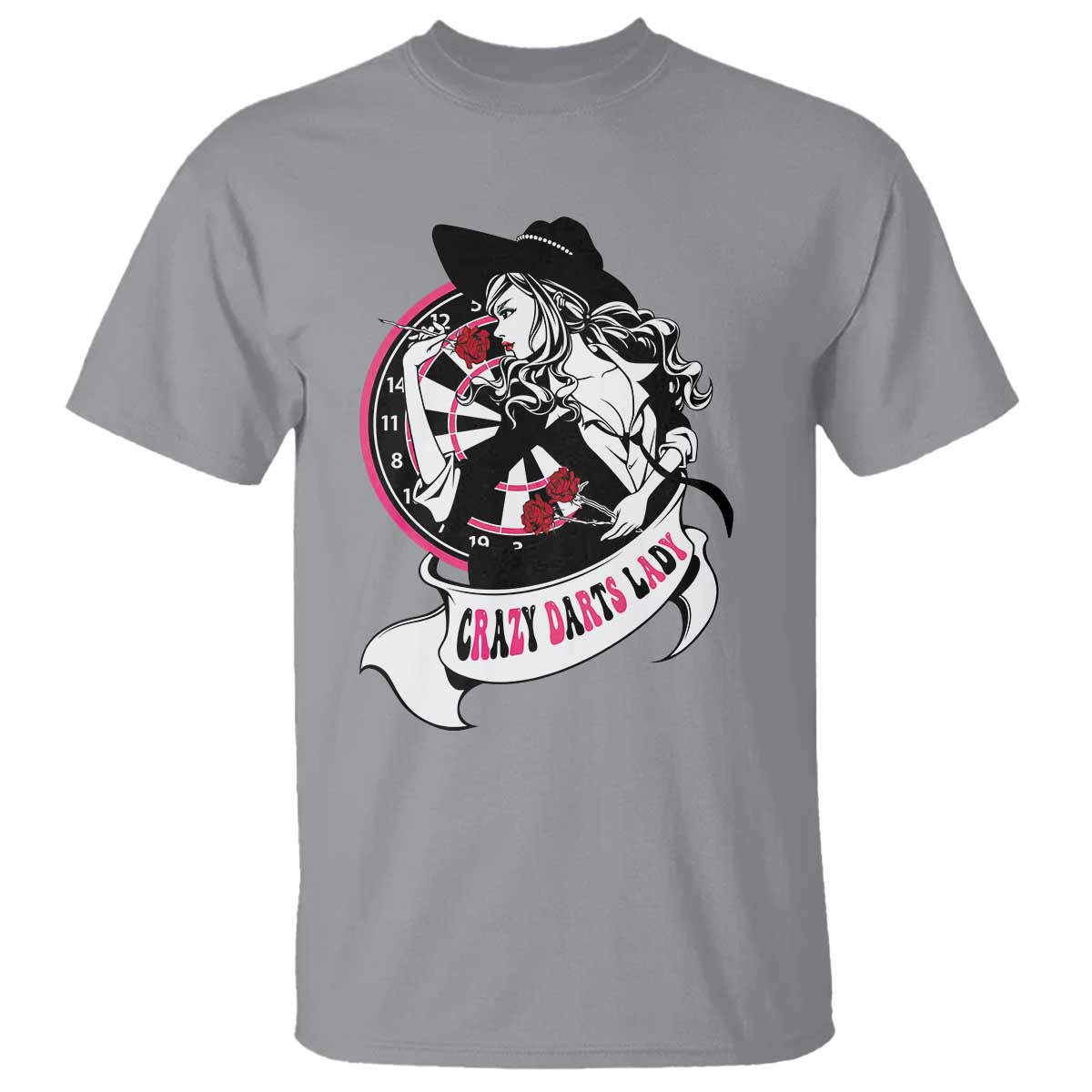 Funny Crazy Darts Lady T Shirt Coolest Girls Play Darts - Wonder Print Shop