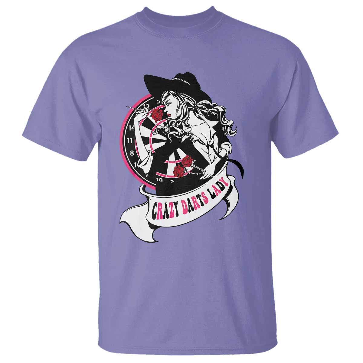 Funny Crazy Darts Lady T Shirt Coolest Girls Play Darts - Wonder Print Shop