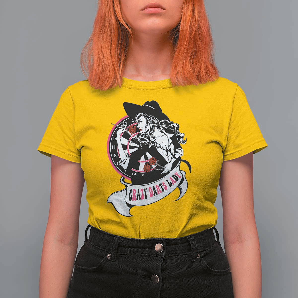 Funny Crazy Darts Lady T Shirt For Women Coolest Girls Play Darts - Wonder Print Shop